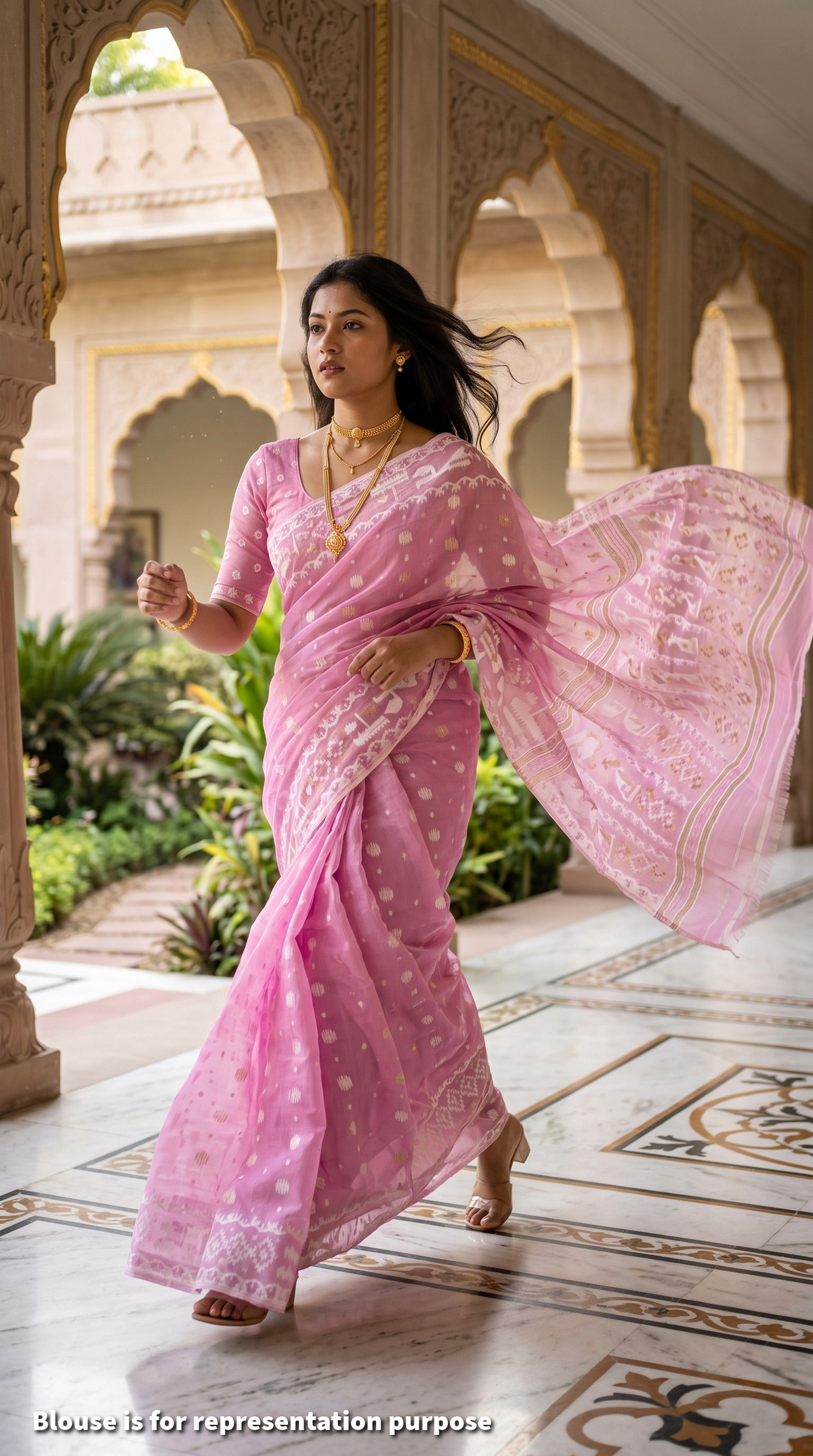 Handloom Jamdani | Baby Pink