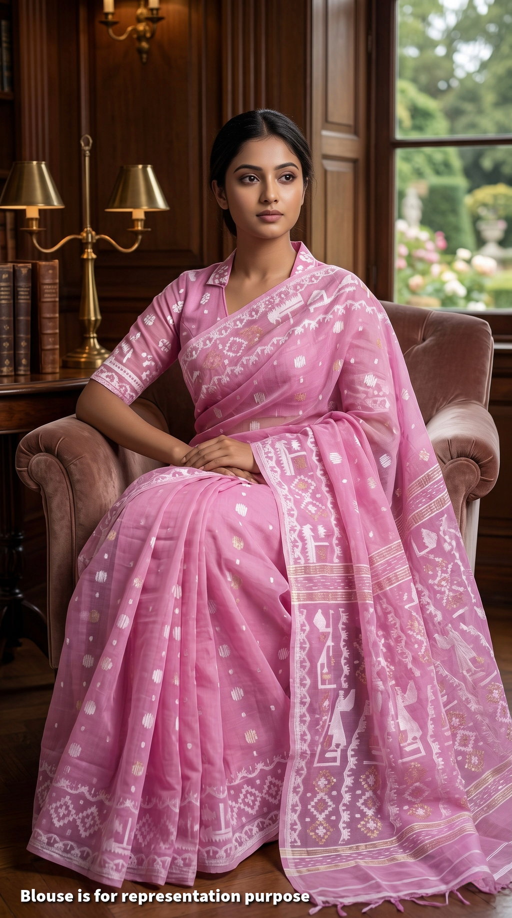 Handloom Jamdani | Baby Pink