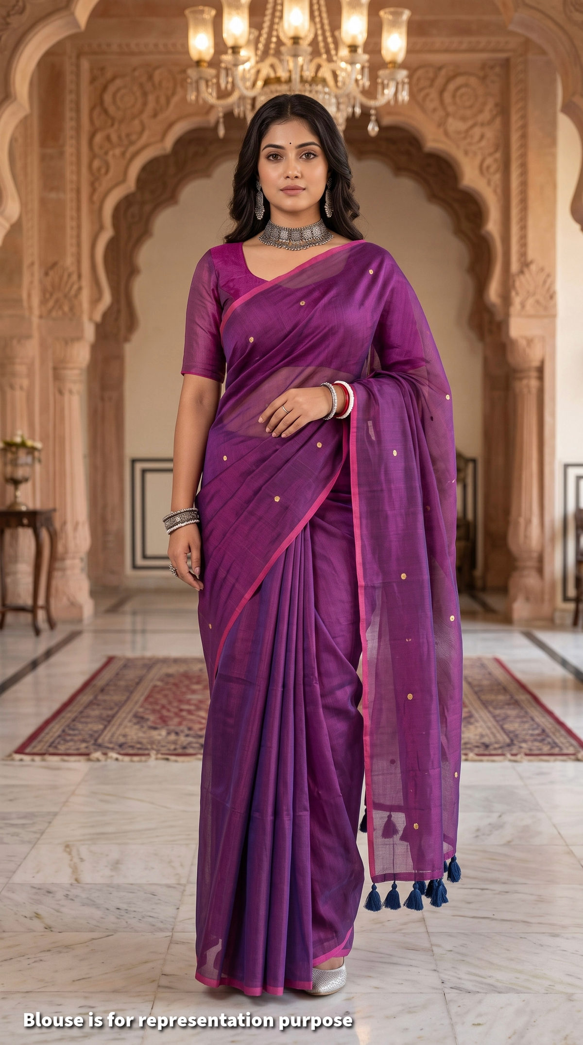 Wrapped in Orchid | Handloom purple tissue saree