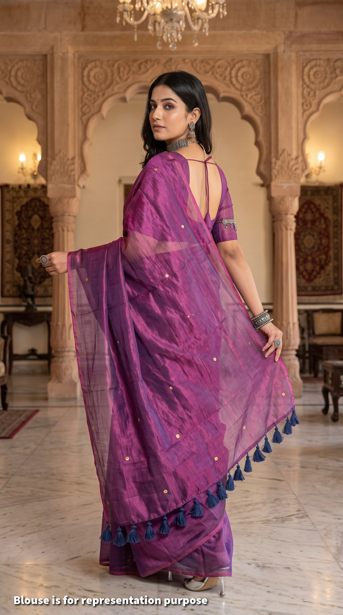 Wrapped in Orchid | Handloom purple tissue saree