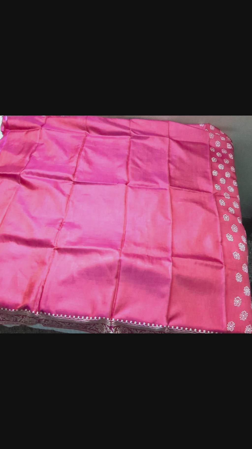 Bishnupuri Pure Katan Silk - Pink | Alpona | Handloom Saree | Handblock print