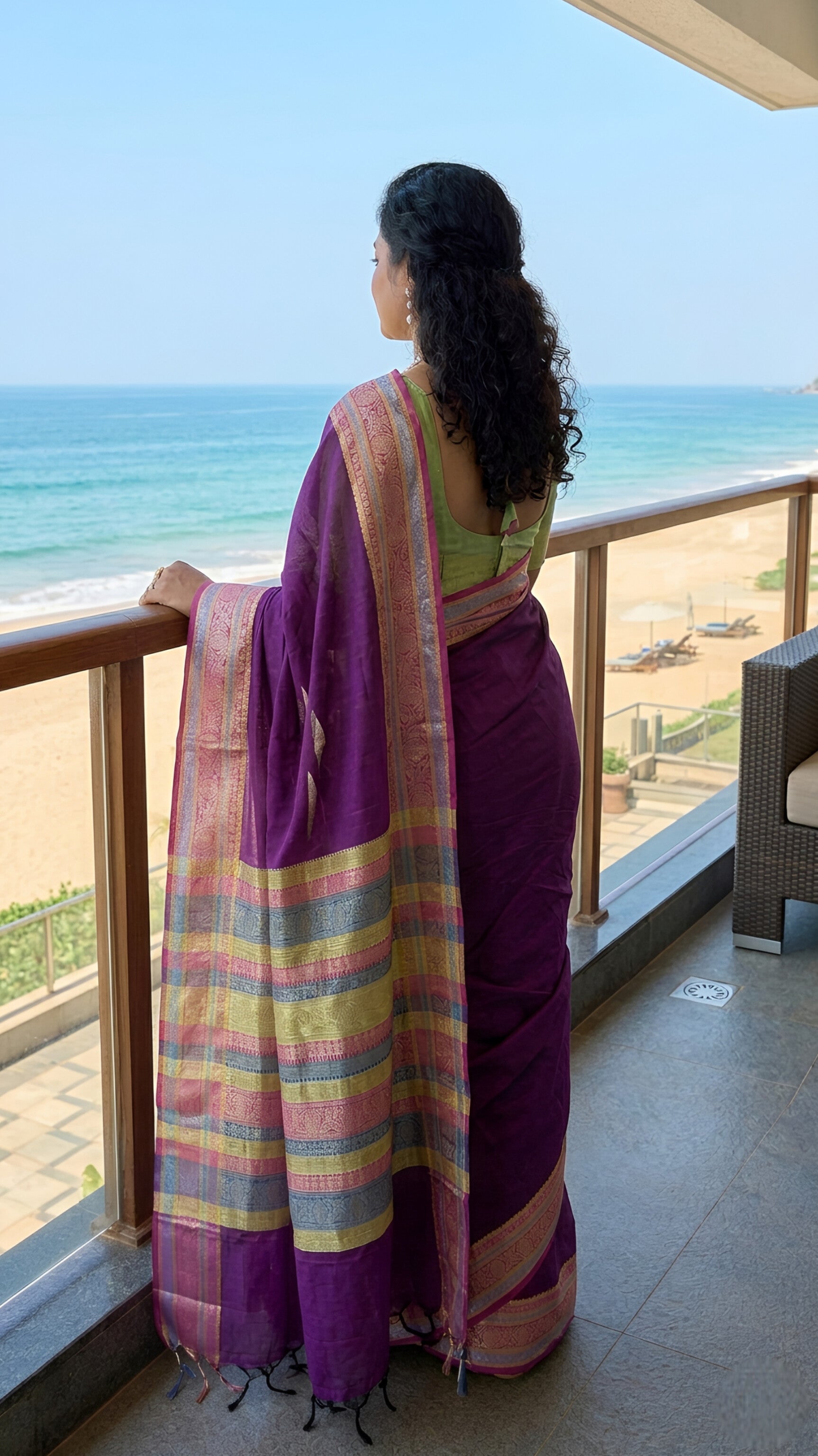 Cotton Banarasi - Purple | Summer Saree
